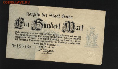 Германия Гота 100 марок 1922  2.05.14 20-00 - 1 054