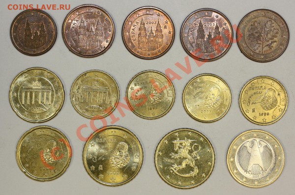 ЕВРО - 14 монет - старт с 1 рубля. до 15.03 - 2407.JPG
