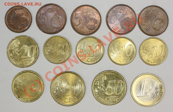 ЕВРО - 14 монет - старт с 1 рубля. до 15.03 - 2406.JPG
