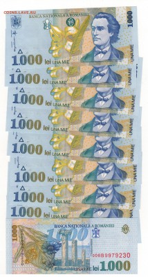 РУМЫНИЯ 1000 ЛЕИ 1998 (10ШТ) 01.05.14 В 22.00МСК (8425) - Изображение 009