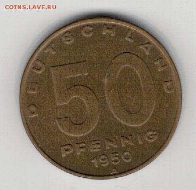 ГДР 50 ПФЕННИГОВ 1950А ДО 01.05.14 В 22.00МСК (8282) - 4-гдр50а