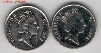 ФИДЖИ 5 ЦЕНТОВ 1998-2006 (2ШТ) ДО 01.05 В 22.00МСК (8679) - 4-ф5