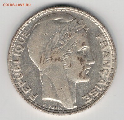 Ag ФРАНЦИЯ 10 ФРАНКОВ 1932 ДО 01.05 В 22.00МСК (8439) - 5-фр10