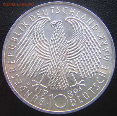 ФРГ_памятные 10 марок 1989(G). Серебро; до 28.04_22.12мск - 7952