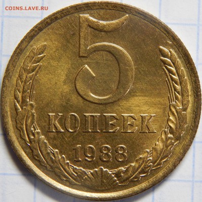 5 копеек 1988 UNC! до 1 мая 22-00 - DSCN0337
