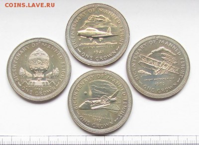 ОСТРОВ МЭН Кроны 2001 г. Гарри Поттер 5 монет АНЦ - Isle of Man 4 Crown set 1983.JPG