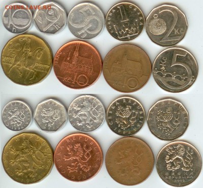 Чехия и Чехословакия-18монет (1963-2008) до 21.00мск05.05.14 - Чехия