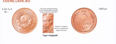 3 копейки 1924 (шт.II 2А по Тилижинскому) - предпродажная - ленты