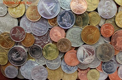 500 монет мира без повторов по типу более 140 стран - t