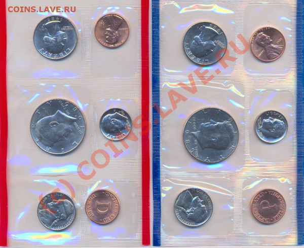Набор США 1985г., Mint , до 16.03.2010г. в 22.30МСК - Набор США 1985-1