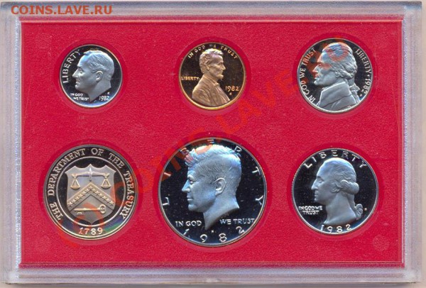 Набор США 1982г., Proof , до 16.03.2010г. в 22.30МСК - Набор США 1982-1