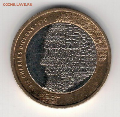 Великобритания 2£ 2012 Чарлз Диккенс до 05.05 в 22ч (8704) - 4-вел2ф12а