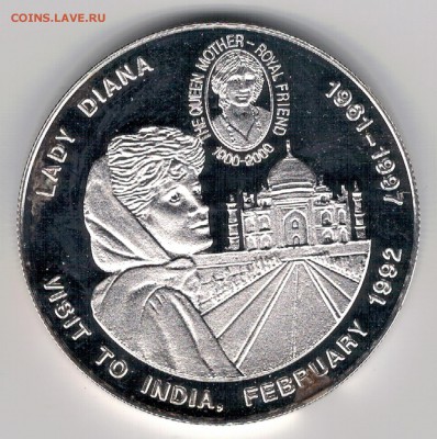 Конго 5 франков 2000 Леди Диана 05.05.14 в 22.00мск (8518) - 5-кон