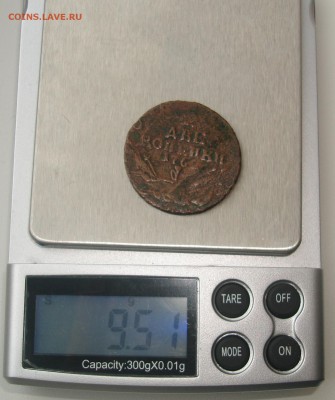 2 копейки 1762 Барабаны, двойной удар - M500_2 копейки 1762_вес.JPG