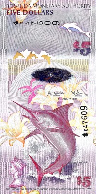 Кораблики на банкнотах - бермуды_5долларов_2009