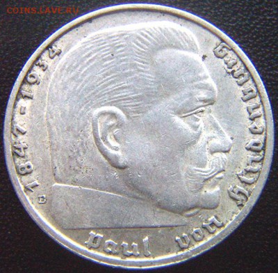Германия (3-й Рейх)_2 рейхсмарки 1938(Е); Ag; до 02.05_22.02 - 8030