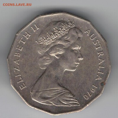 АВСТРАЛИЯ 50 ЦЕНТОВ 1970 ДЖЕЙМС КУК 08.05 В 22.00МСК (8536) - 4-ав70