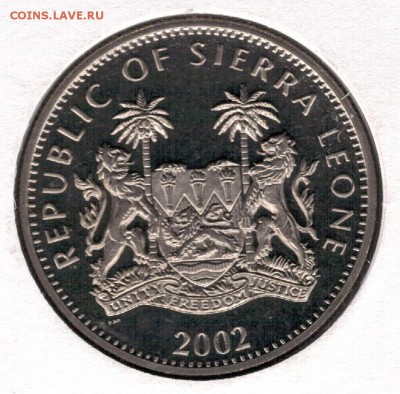 СЬЕРРА-ЛЕОНЕ 1$ 2002 ЗОЛОТОЙ ЮБИЛЕЙ №1 08.05.14 В 22Ч (8393) - 4-с-л-дет