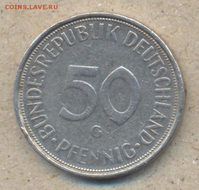 ФРГ 50 пфеннигов 1972 г. G  5.05.14 г. 21-00 МСК . - ФРГ 50 пф 1972 G