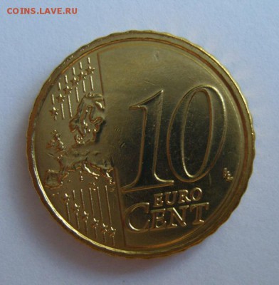 10 центов Нидерланды 2010г. Тираж 155510 шт. Оценка - S8300411