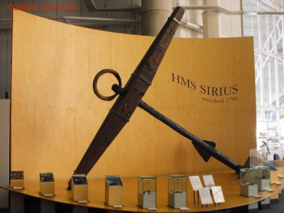 Монеты с Корабликами - HMS Sirius anchor at the Australian National Maritime Museum in Sydney, Australia..JPG