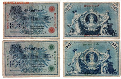 Германия, 2×100 марок 1908 (2 типа), до 11.05 @ 22:00 - banknote_1355