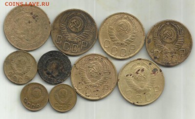 6 пятикопеечных монет ранних советов + бонус 9.05.14 22:00 м - 5к ссср1