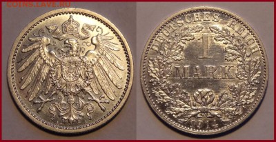 Германия 1 марка 1914 А анц до 10.05.14 в 22.00 - 1 марка 1914 А - 27.03.14