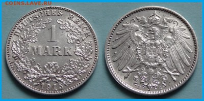 Германия 1 марка 1915 Е анц до 10.05.14 в 22.00 - 1 марка 1915 E - 2 - 15.02.14