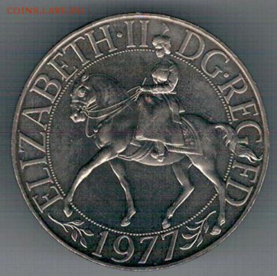 Великобритания крона 1977 Сер.юбилей до 12.05 в 22.00 (8744) - 4-вел77