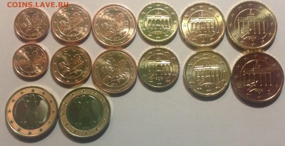 Монеты евро и других стран Европы и мира для обращения в UNC - Германия евро