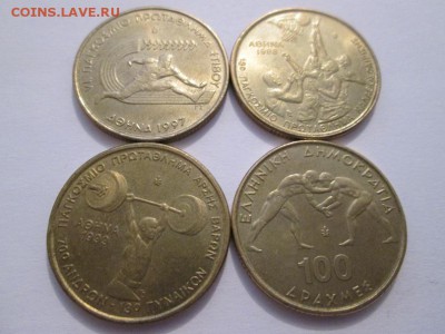 4 юб. монеты по 100 драхм Греция.Олимпиада. до 8.05 22.00 - IMG_1267а