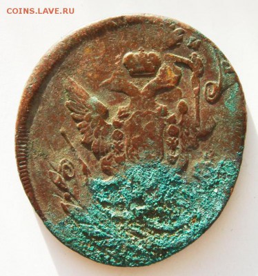 5 копеек 1759 г. Тройной удар, один с переворотом. Оценка. - 2