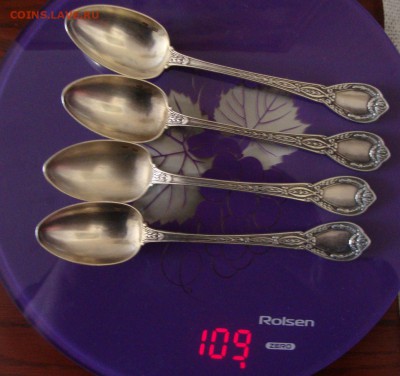 Ложки чайные, 4 шт., 875 проба СА - T1
