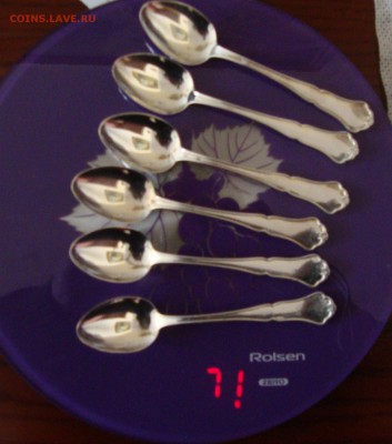 Ложки кофейные 6 шт., проба 830, новые - U1