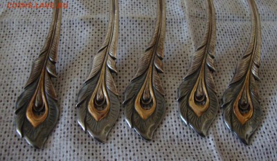Ложечки, 5 штук, 925 проба, Перо - P3