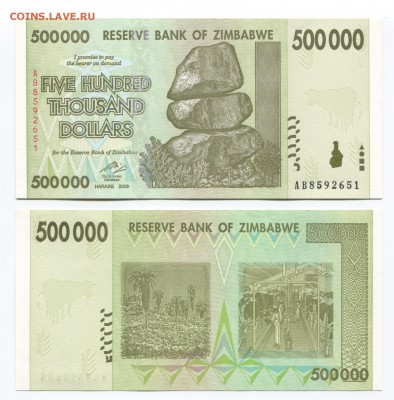 Банкноты мира (пресс) и сопутствующие товары - Zimbabwe p76