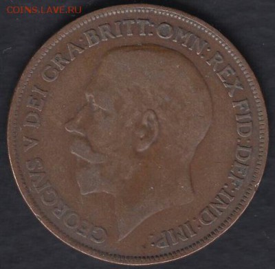 Великобритания 1 пенни 1916 до 09.05.2014 22-00 - Великобритания 1 пенни 1916 р