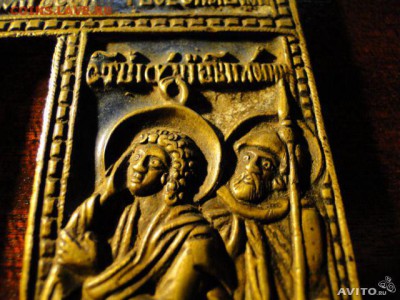 Определение Икона (дерево), Крест(вроде латунь) - 796971754