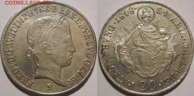 20 крейцеров 1841,20 крейцеров 1848,5 марок 1936A - красивые - 20 крейцеров 1848