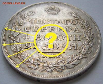 1 Рубль 1817 ошибка в гуртовой надписи на оценку - Рубль 1817 ошибка