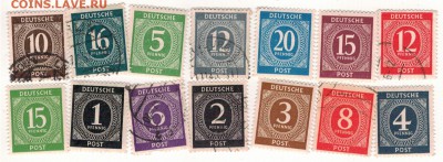 МАРКИ СОВМ.ОККУП.ГЕРМАНИИ 1946 (14ШТ) ДО 15.05 В 22Ч (8483) - 2-герм14