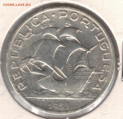Ag ПОРТУГАЛИЯ 5 ЭСКУДО 1933 ДО 15.05.14 В 22.00МСК (8792) - 5-пор33