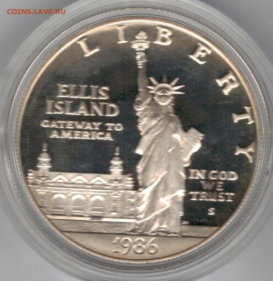 Ag США 1$ 1986S СТАТУЯ СВОБОДЫ ДО 15.05.14 В 22.00МСК (8390) - 5-сша1986