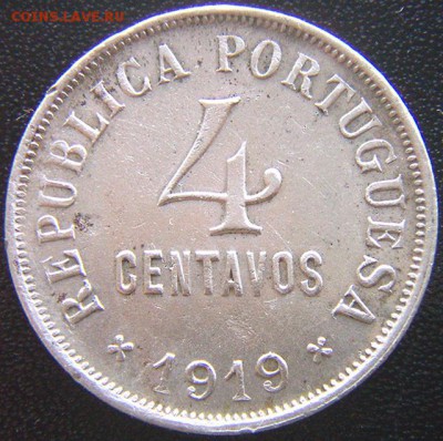 Португалия_4 сентаво 1919; до 11.05_22.06мск - 8072