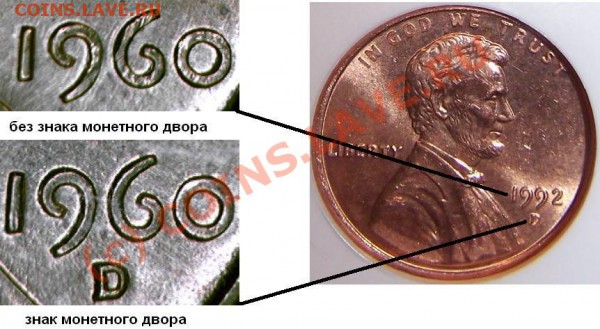 USA, Lincoln cent's - отдельные мондворы. - центы.JPG