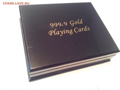 Две колоды позолоченных карт в деревянном боксе (15.05.14) - 20140415_190012