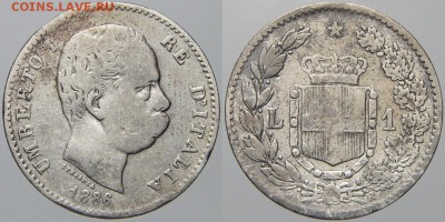 Италия 1 лира 1886R 20.05.14 22:00 - Italian Kingdom 1 Lira 1886 R Umberto I..JPG