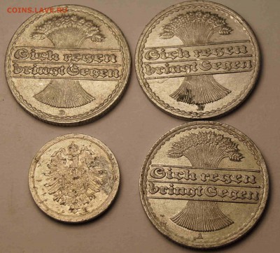 50 пфеннигов 3шт 1921-1922 и 1пфенниг 1917 до 19.05.2014 - 50 пфеннигв 3+1_2.JPG