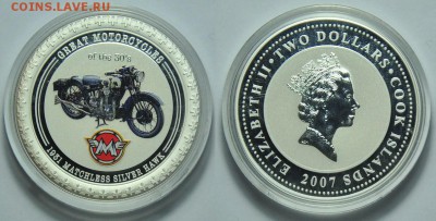 2 доллара 2007г. Острова Кука, серия "Великие мотоциклы 30-х - 2доллара_6_1